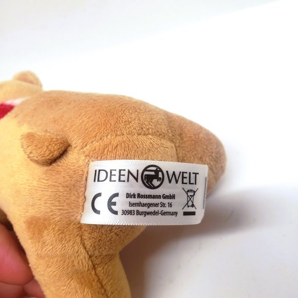 Ideen Welt German Plush Teddy Bear Santa Hat Christmas Stuffed Animal 5" - Picture 5 of 6